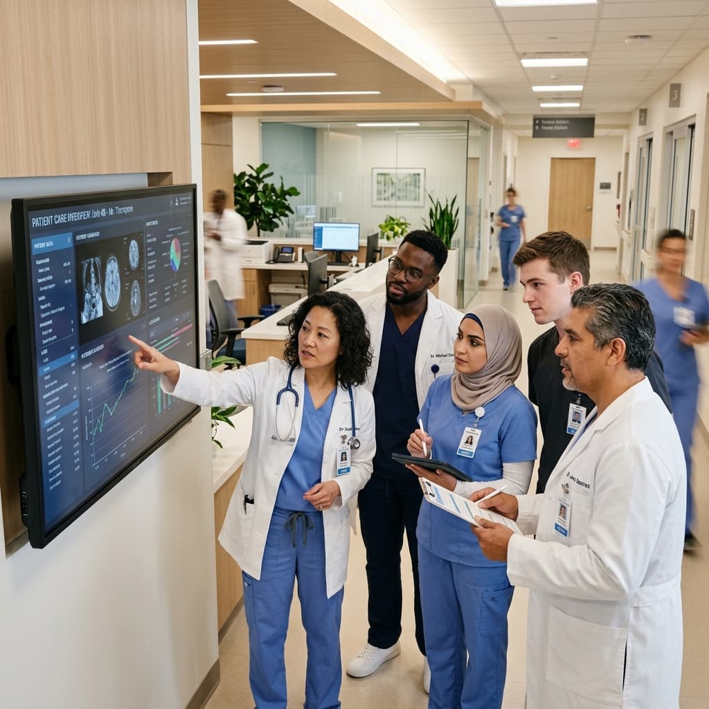 Healthcare team collaborating